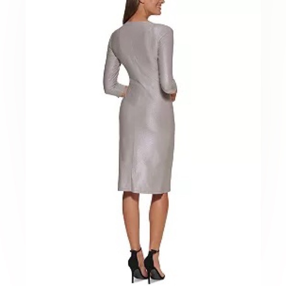 NWT Tommy Hilfiger Silver Sheath Dress - Picture 3 of 4